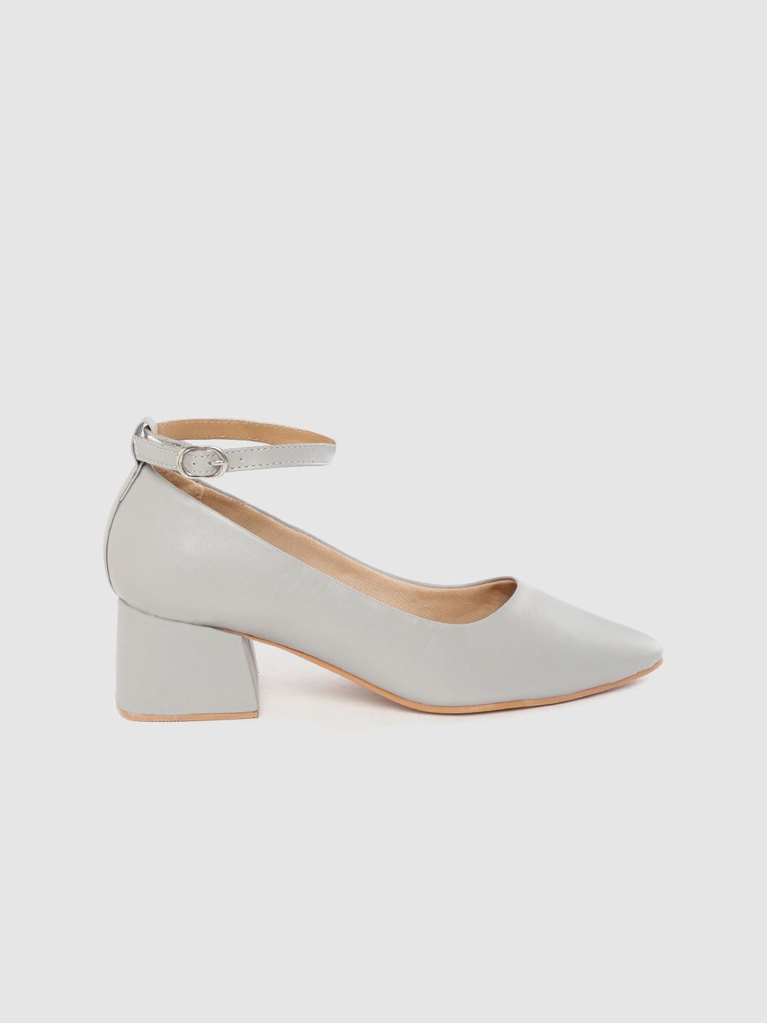 her by invictus Women Grey Solid Pumps Price in India