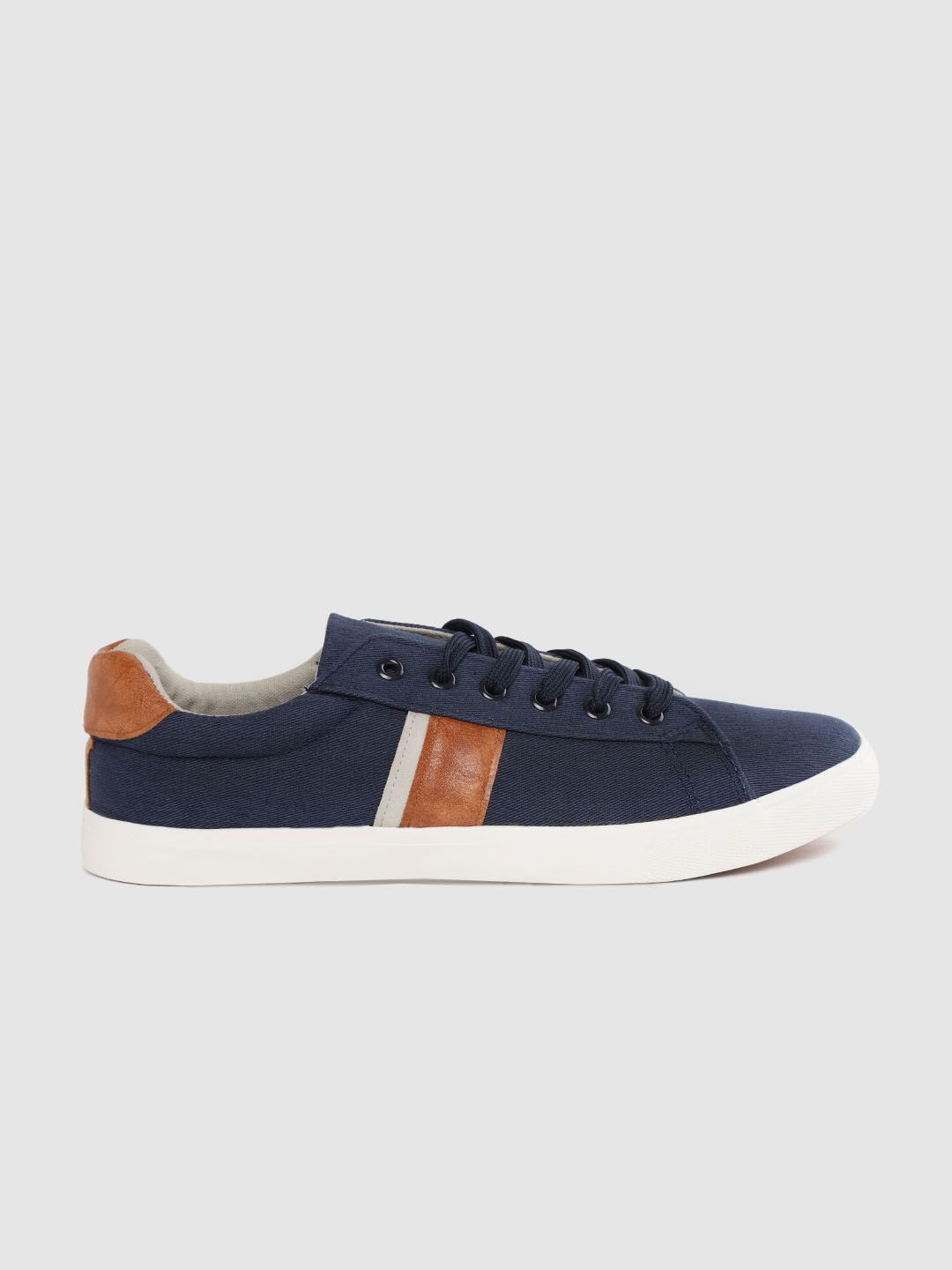 Mast & Harbour Men Navy Blue Solid Sneakers