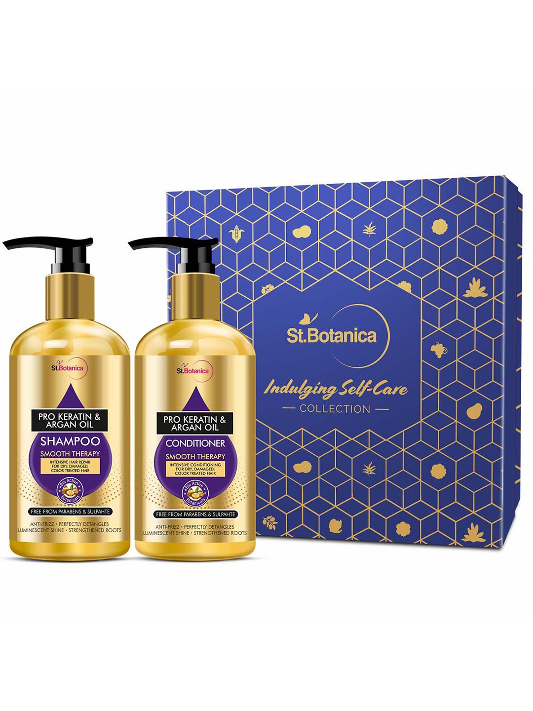 St.Botanica Pro Keratin & Argan Oil Shampoo + Conditioner Kit - 300ml Each Price in India