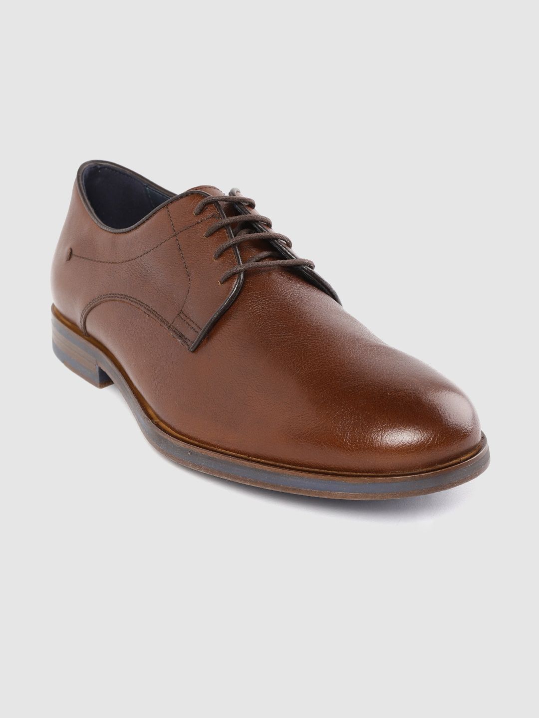 Geox Men Brown Leather Formal Derbys