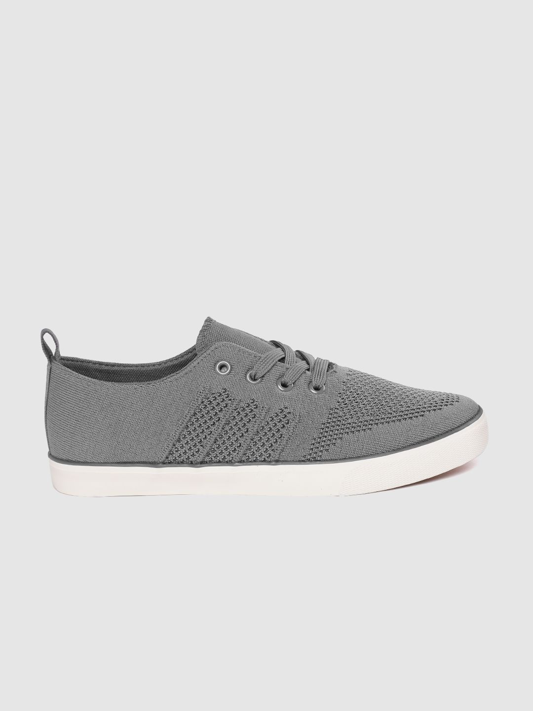 Roadster Men Grey Woven Design Sneakers