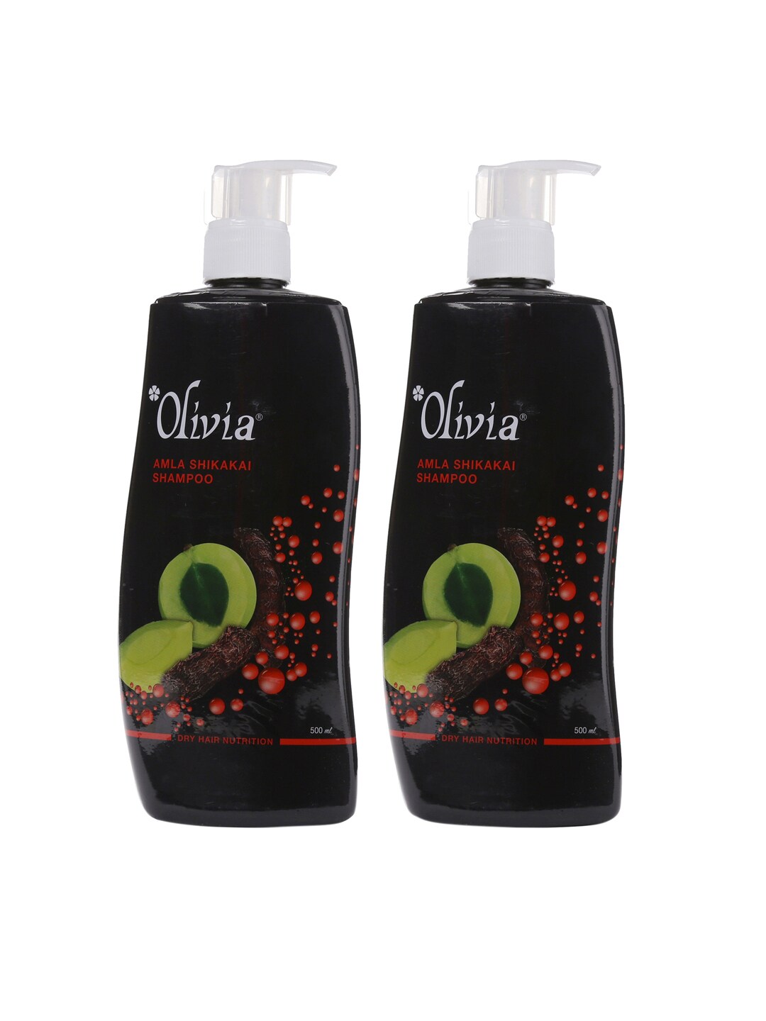 Olivia Set of 2 Amla Shikakai Herbal Shampoos 500ml Each Price in India