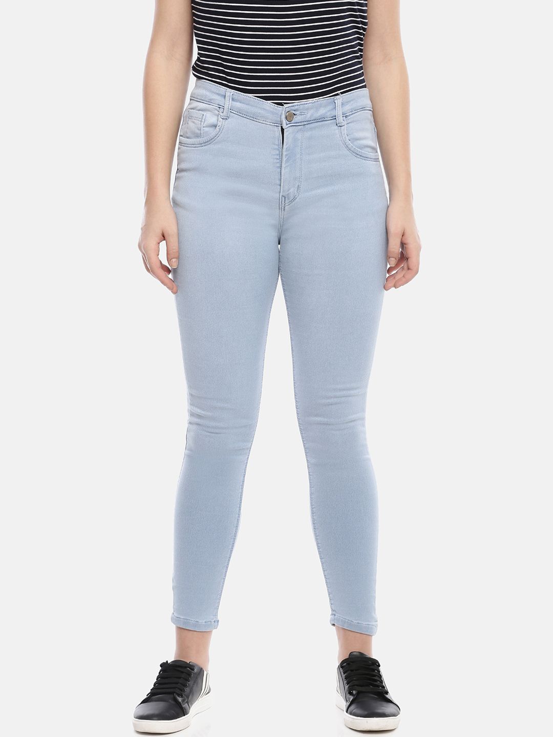 GOLDSTROMS Women Blue Slim Fit Mid-Rise Clean Look Denim Jeans