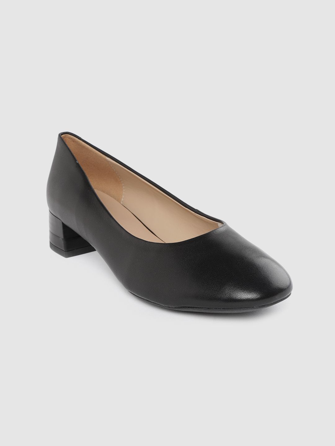 Geox Women Black Solid Leather Pumps Price in India