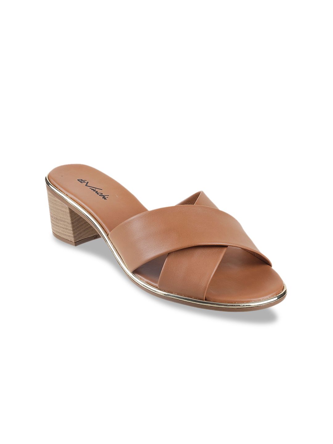 Metro Women Tan Brown Solid Heels Price in India