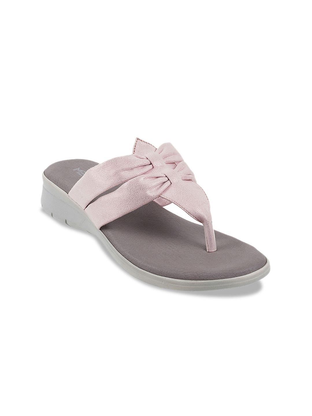 Metro Women Pink Solid Wedges Price in India