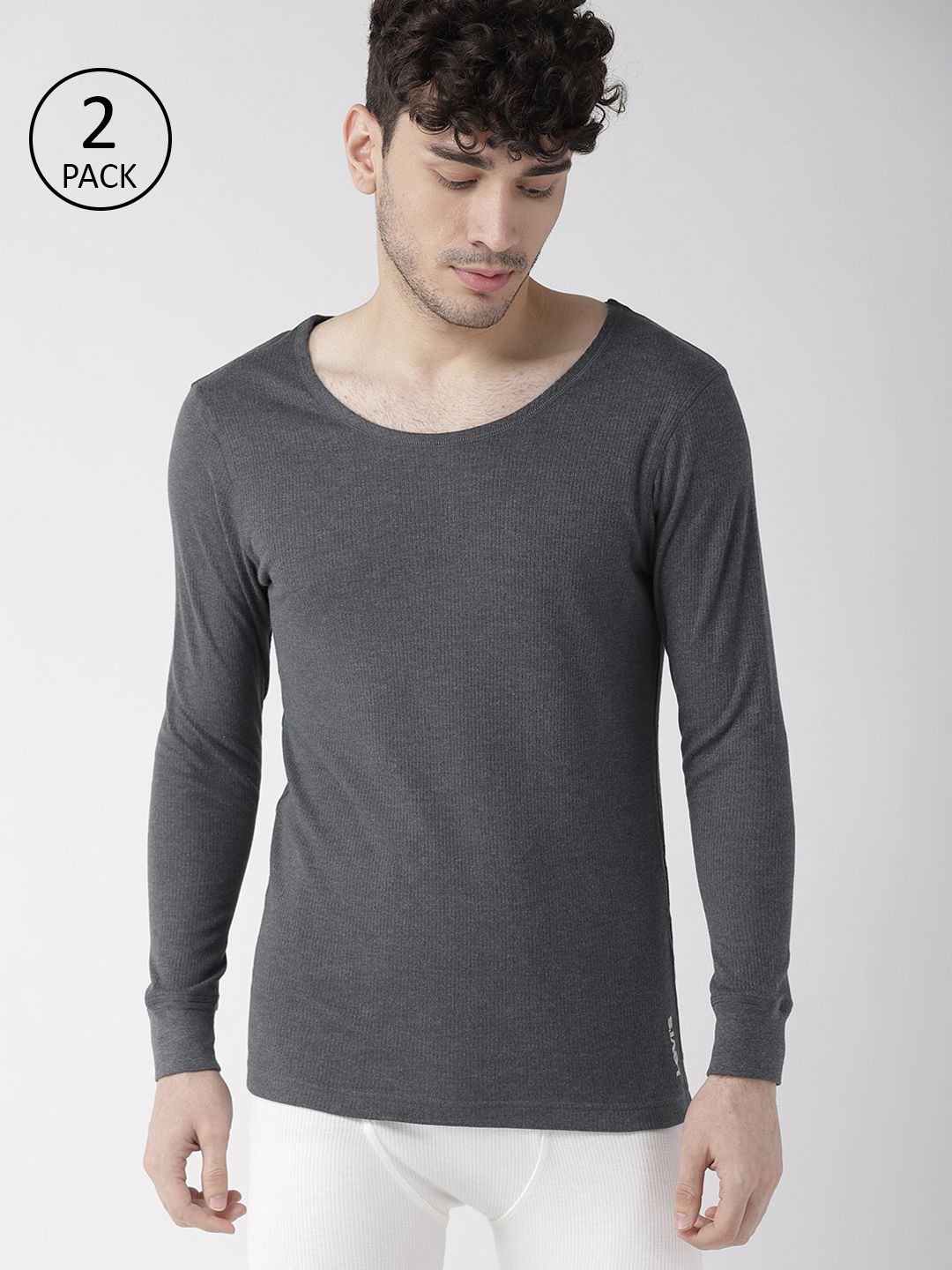 Levis Men Pack of 2 Solid Thermal Tops