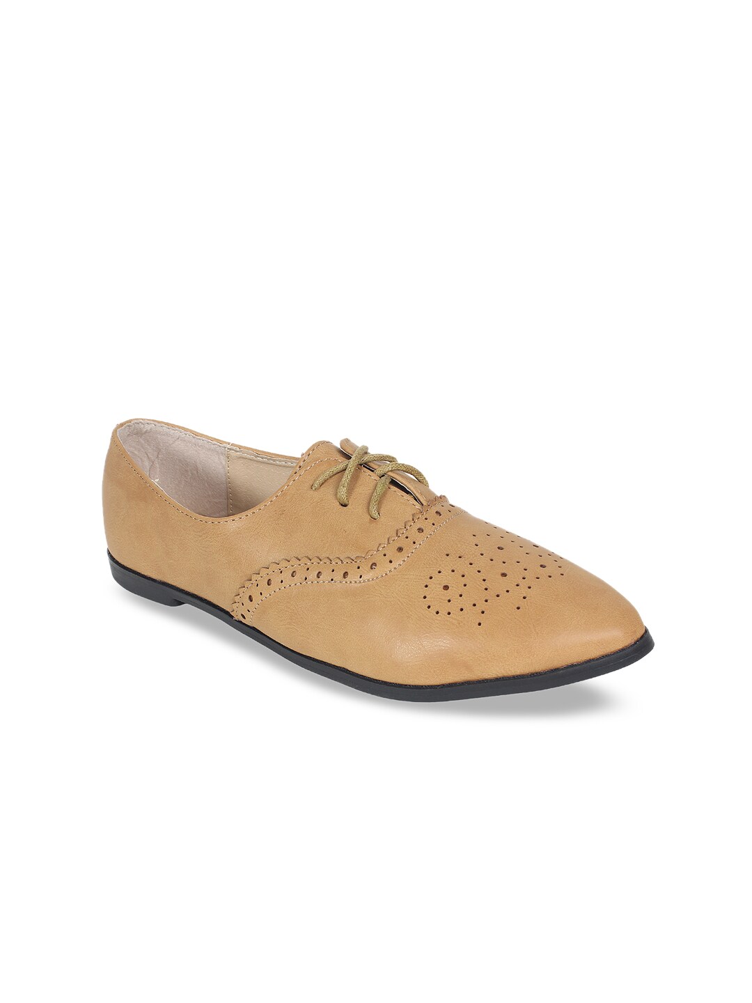 Footilicious Women Beige Brogues Price in India