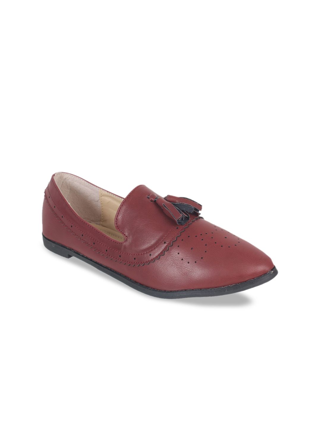 Footilicious Women Maroon Loafers Price in India
