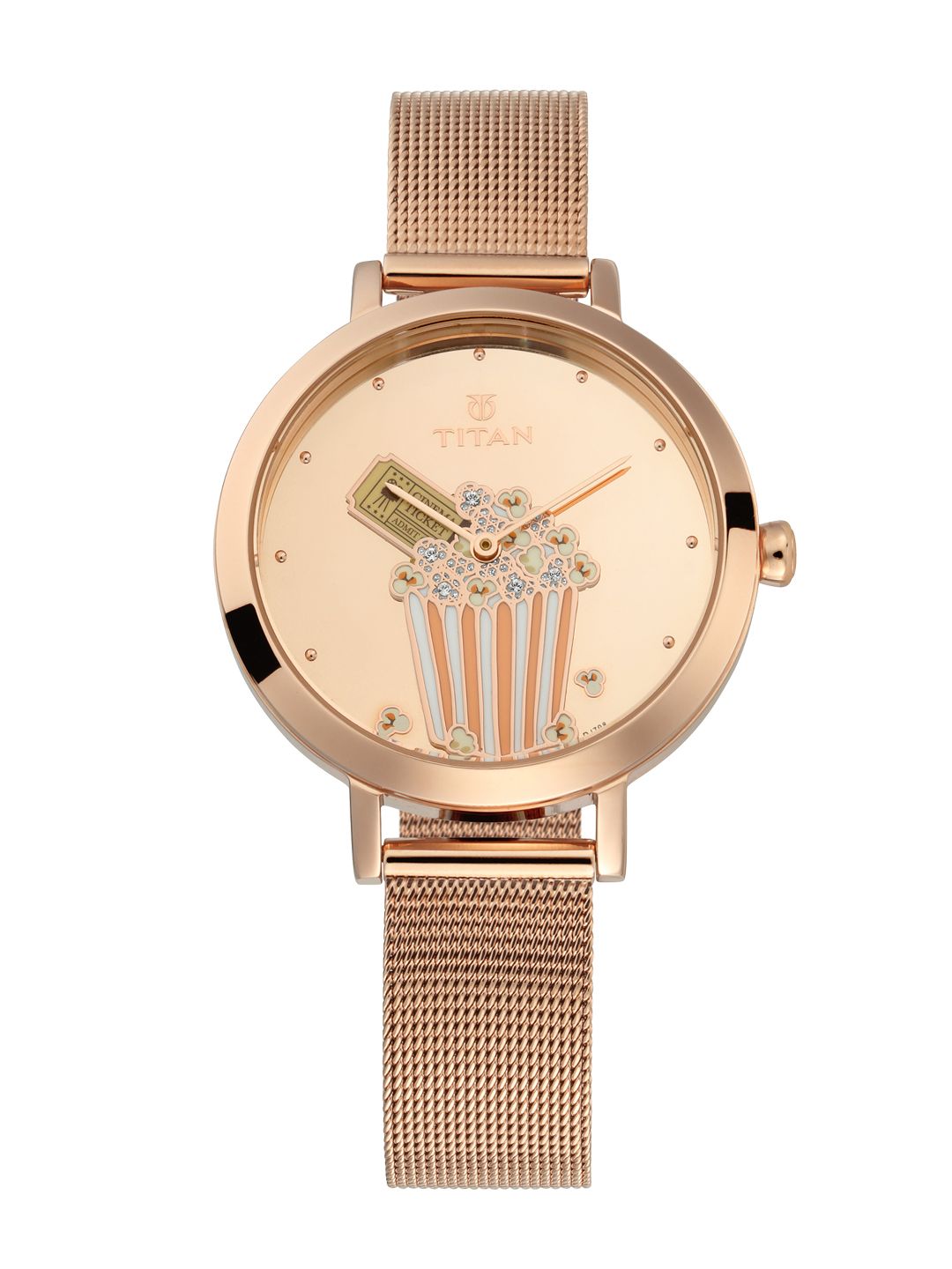 Titan Women Rose Gold Analogue Watch NM95104WM03 Price in India