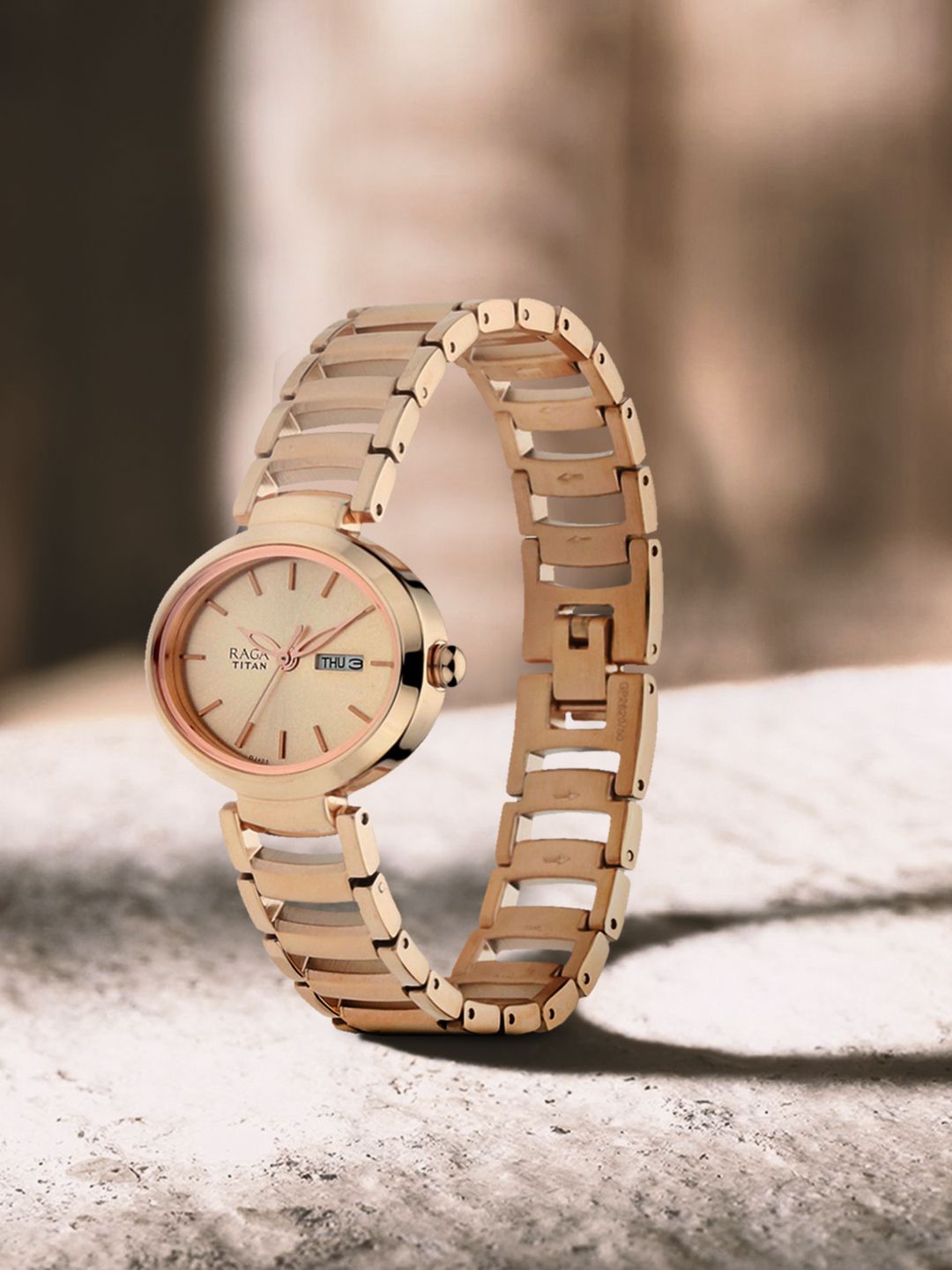 Titan Titan Raga Viva Quartz Analog With Rose Gold Dial Watch For Women - Nt2620wm01