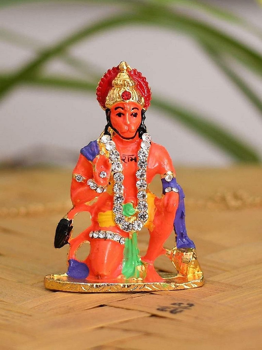 CraftVatika Orange & Blue Hanuman Idol Showpiece Price in India