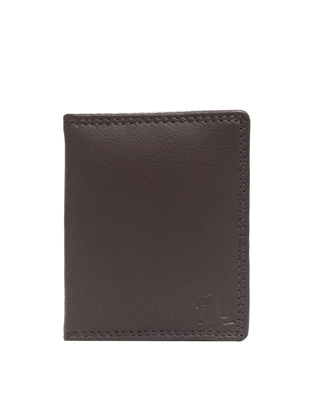 Kara Unisex Coffee Brown Solid Leather Card Holder