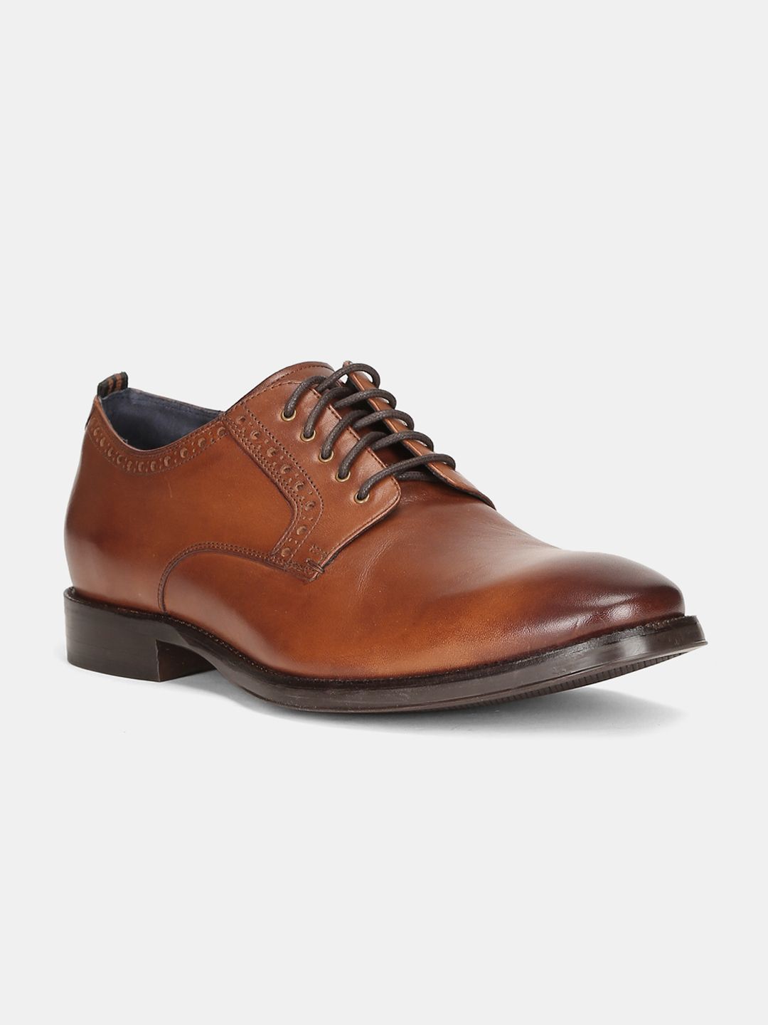 Cole Haan Men Brown Solid  Leather Formal Derbys