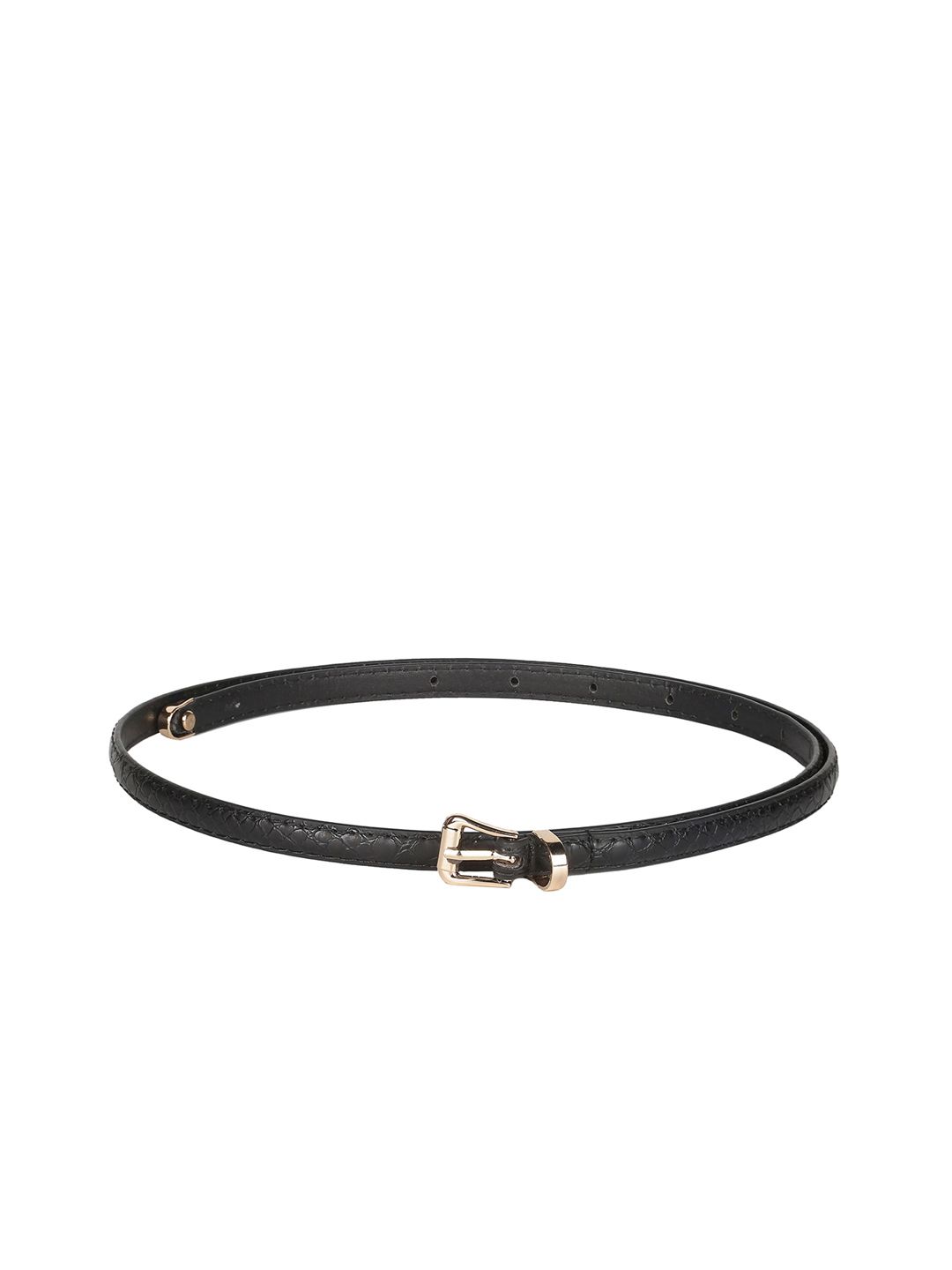 CRUSSET Women Black Textured Belt Price in India