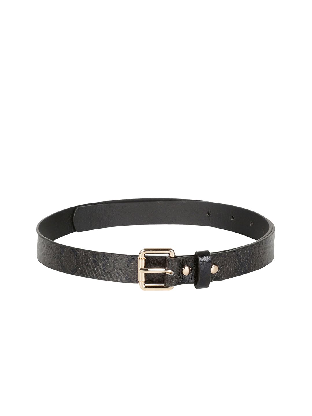 CRUSSET Women Black Textured Belt Price in India