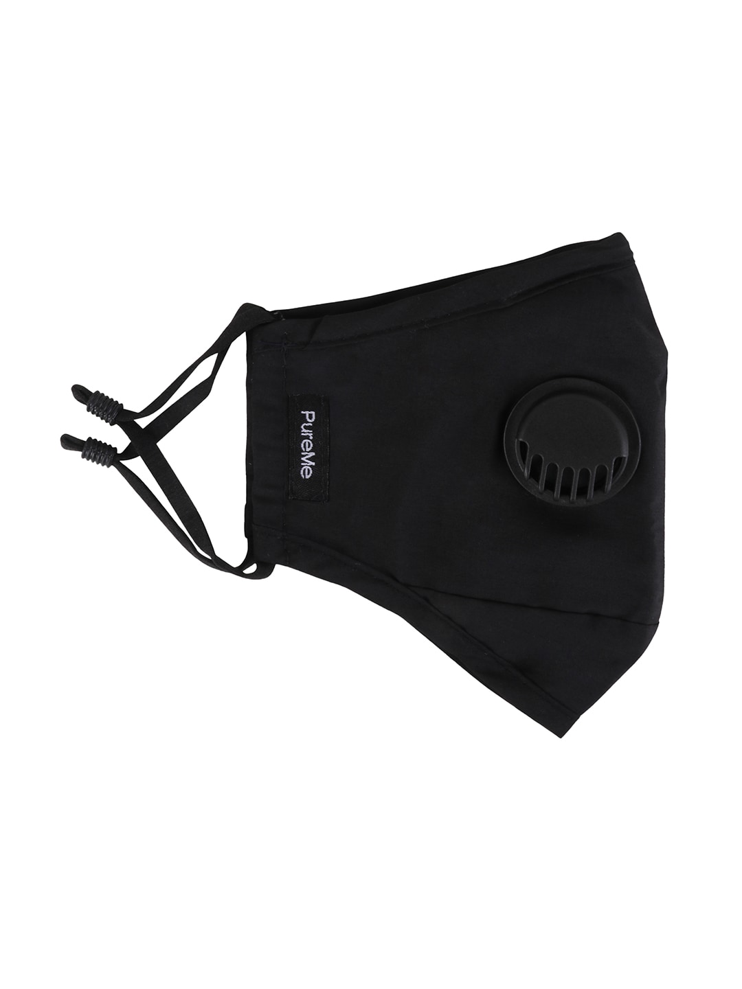 PureMe Adults Black Reusable Anti Pollution Reusable Valved Mask with 4 5-Layer Filters Price in India