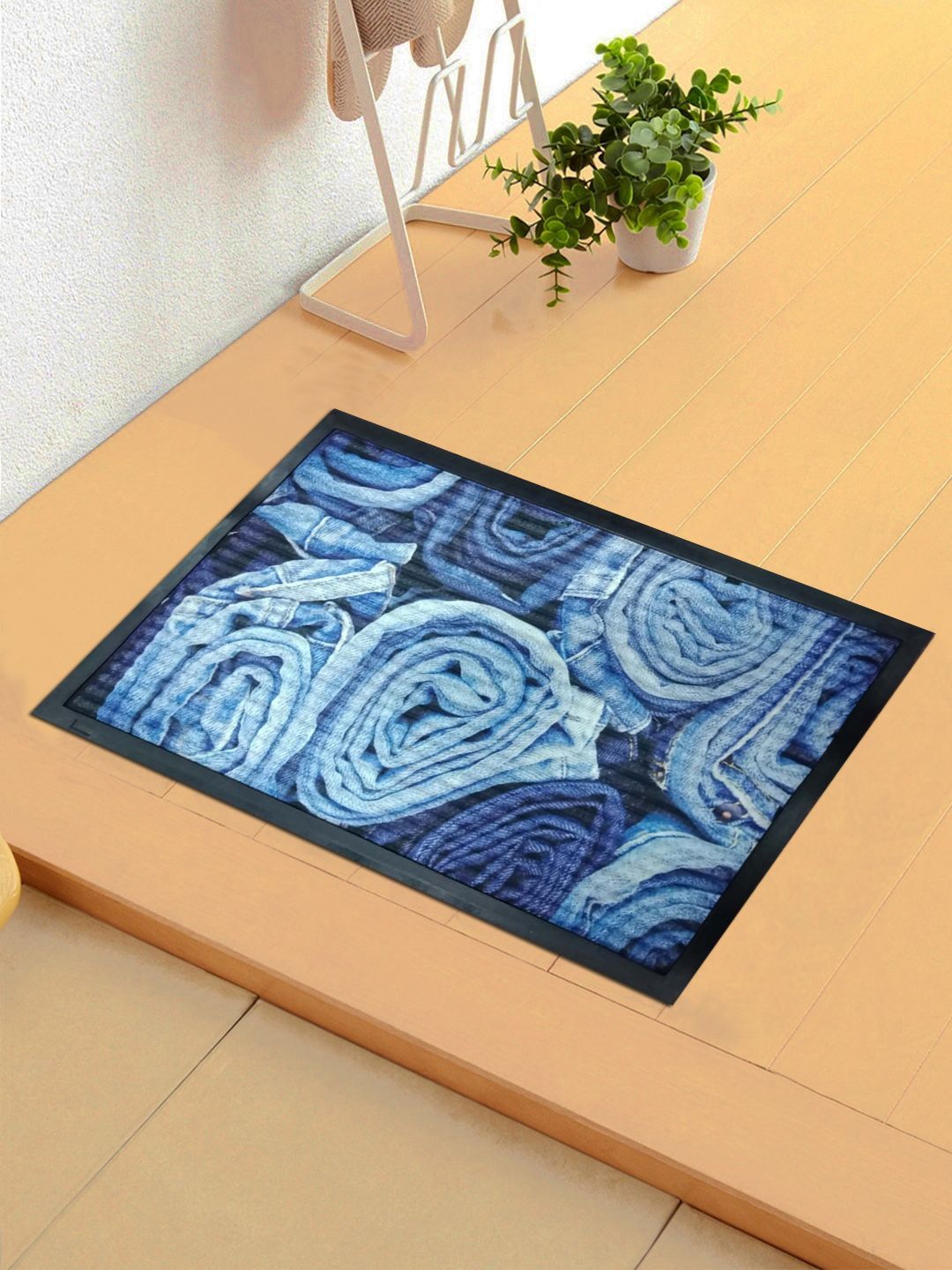 Status Multicoloured 3D Digital Printed Anti-Skid Doormat Price in India