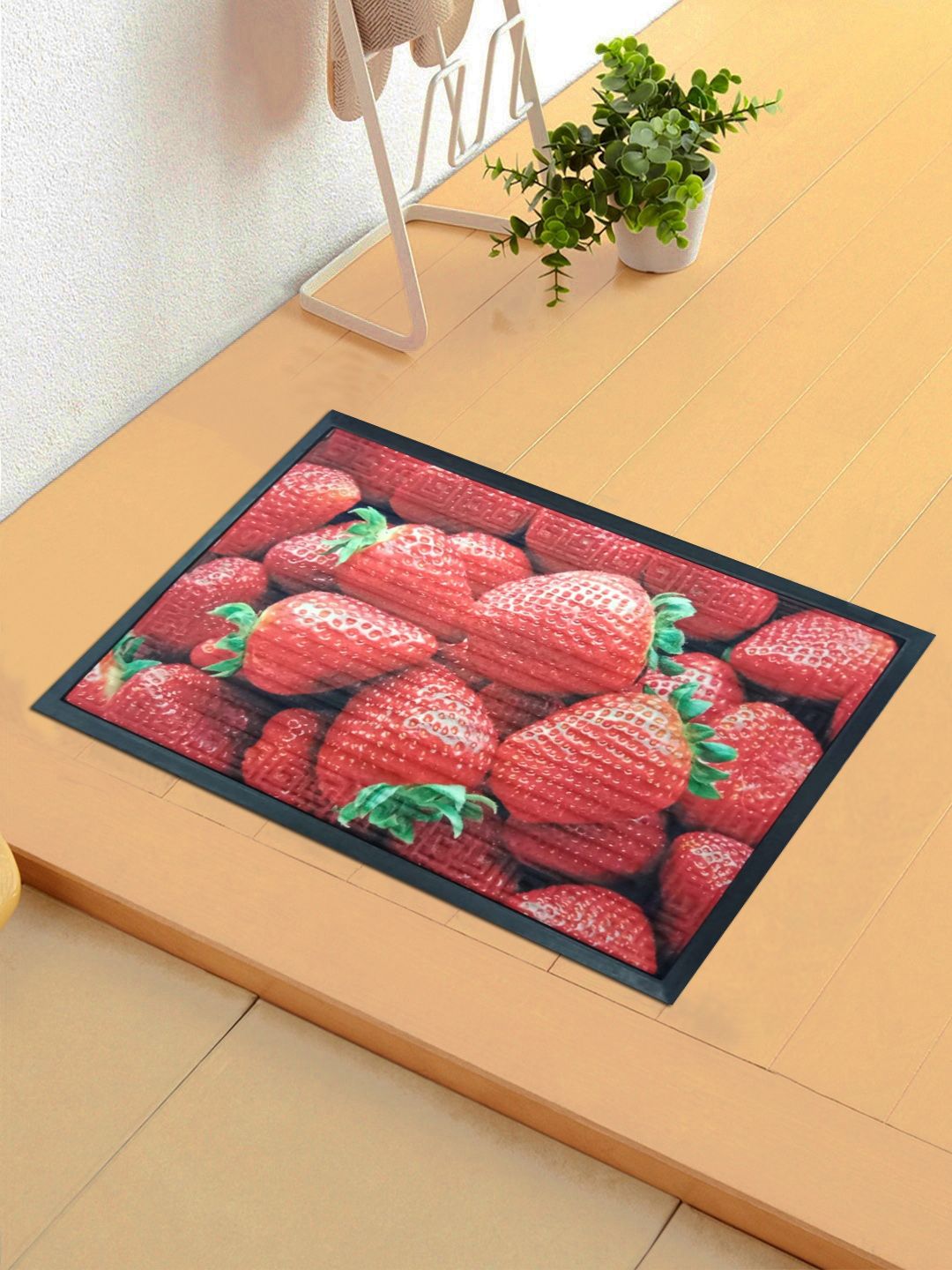 Status Red & Green 3D Digital Printed Anti-Skid Doormat Price in India