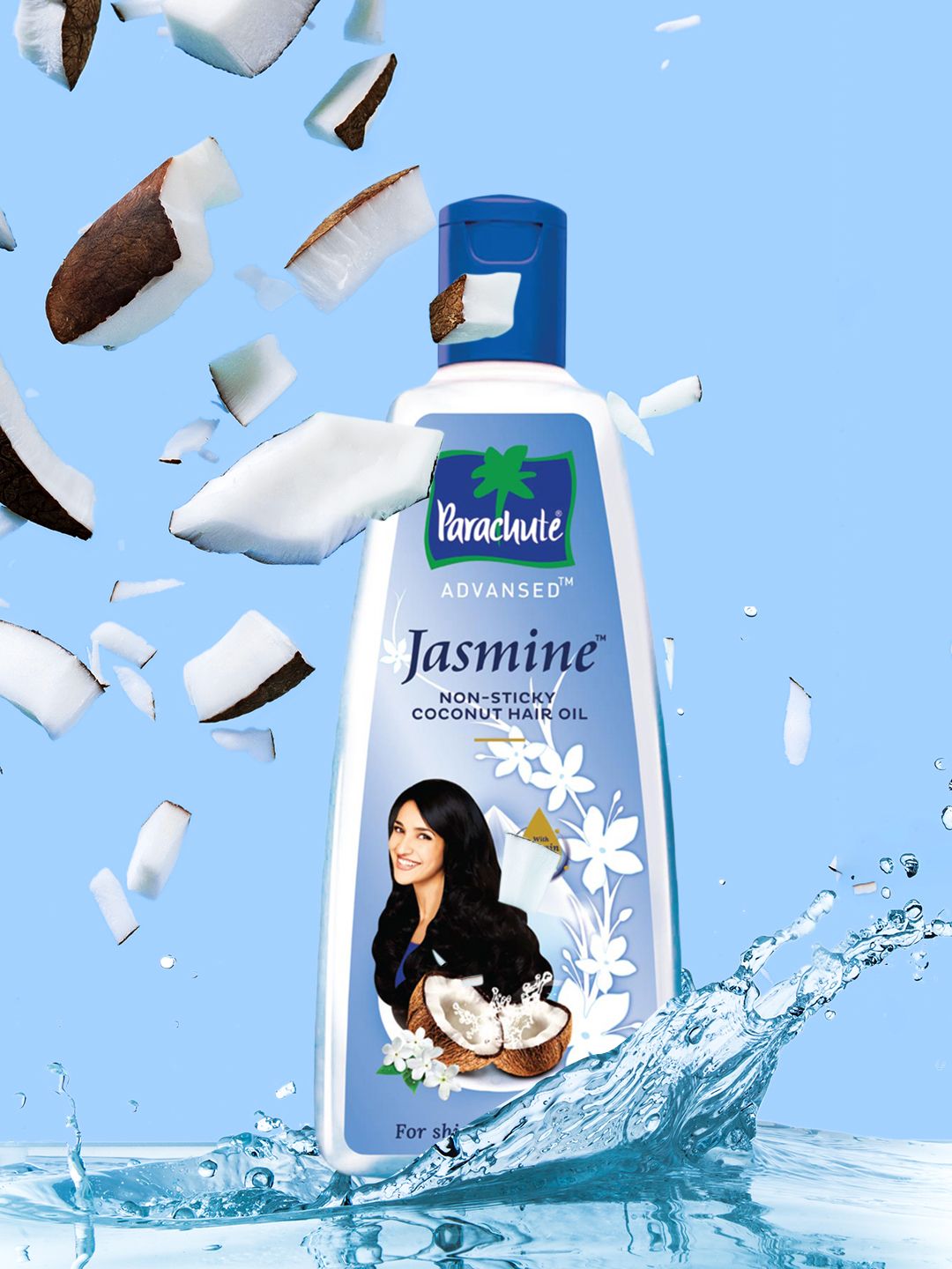 Parachute Set of 2 Advansed Jasmine Non-Sticky Coconut Hair Oils - 400 ml & 90 ml Price in India