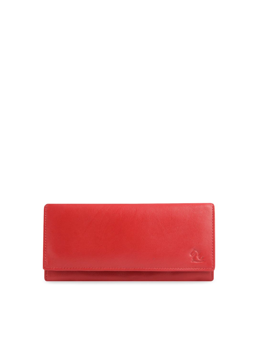 Kara Women Red Solid Two Fold Leather Wallet Price in India