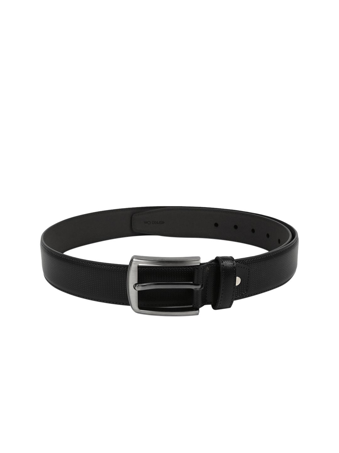 Kara Men Black Textured Belt