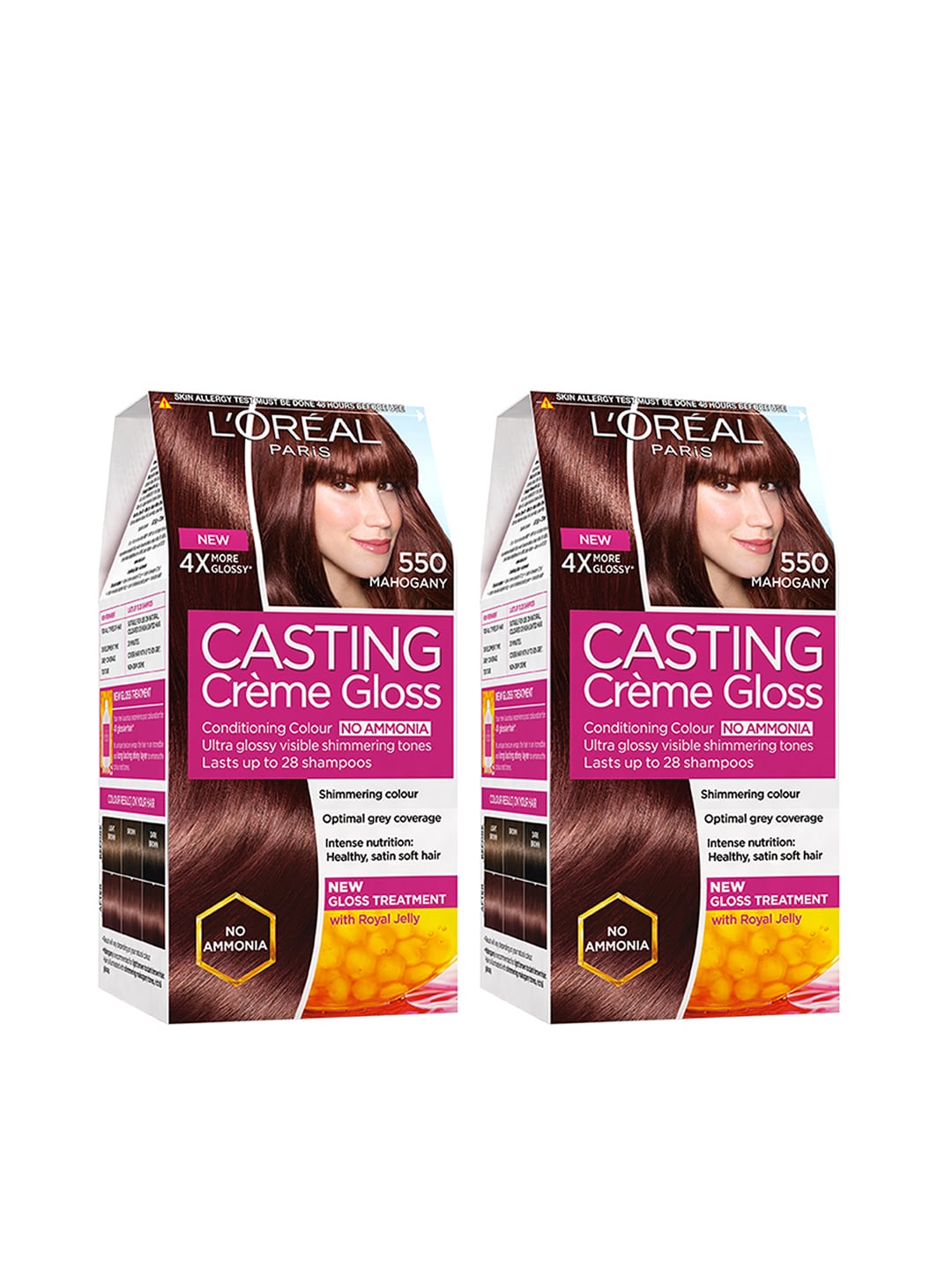 LOreal Paris Set of 2 Casting Creme Gloss Hair Color - Mahogany 550 Price in India