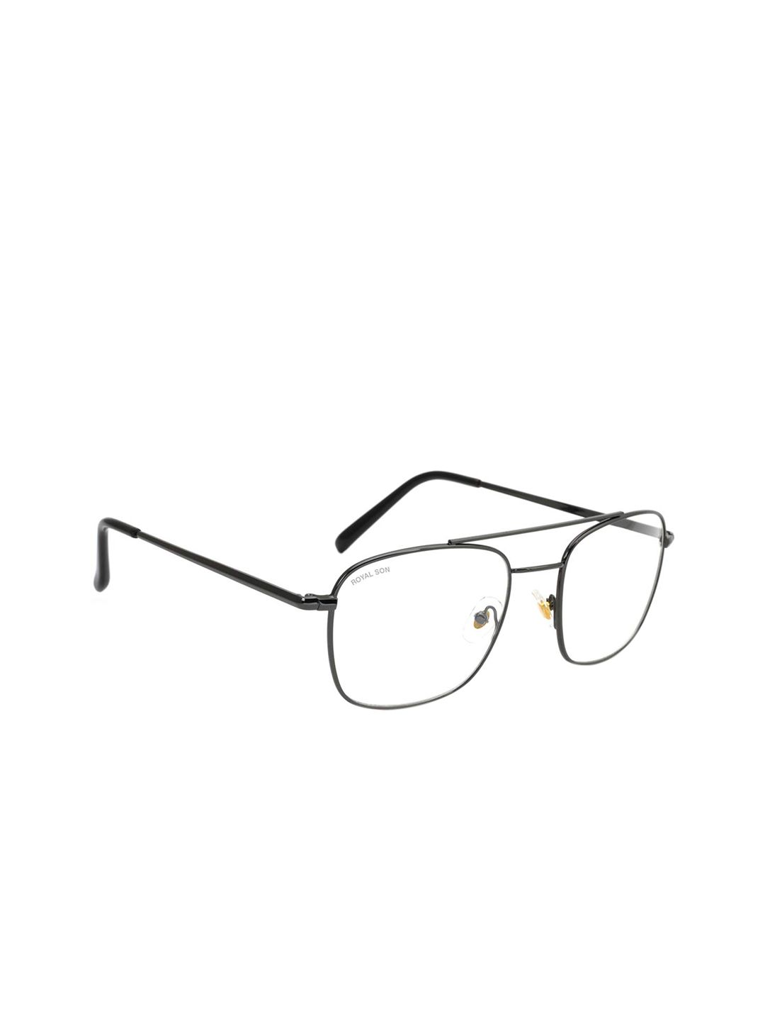 ROYAL SON Unisex Black Solid Full Rim Aviator Frames RS0023SF Price in India