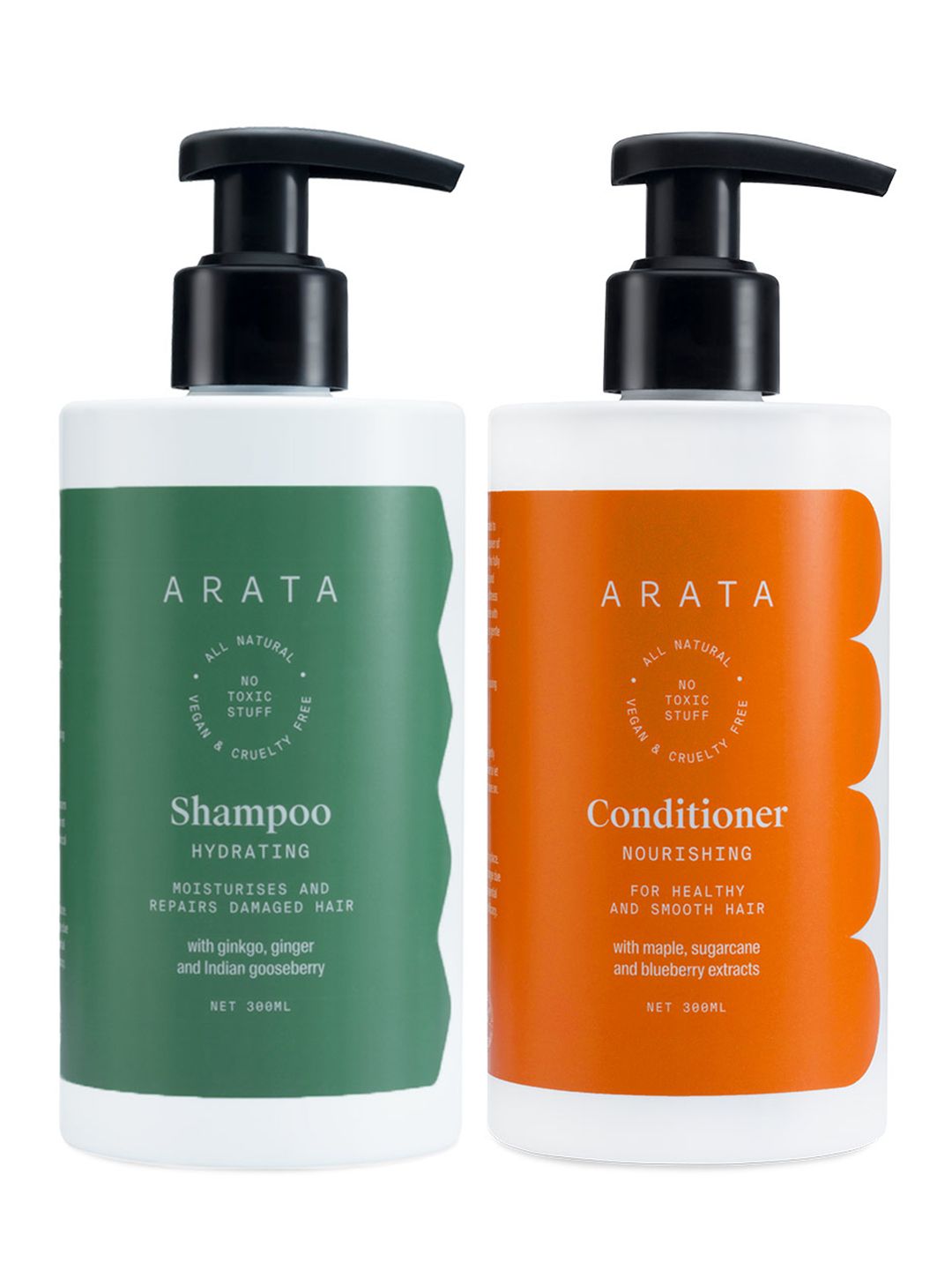 ARATA Unisex Natural Damage Repair Shampoo & Conditioner 300ml each Price in India