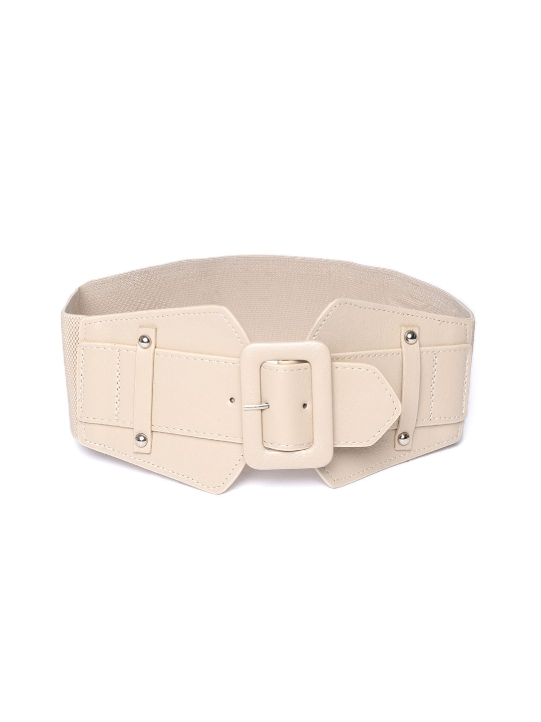 20Dresses Women Beige Solid Stretchable Wide Belt Price in India