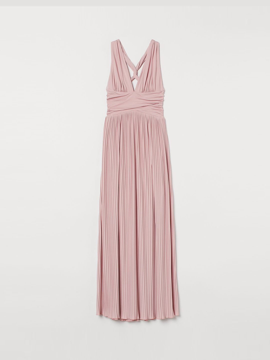 maxi dress occasion Elma Pink Satin Wrap Tie Maxi Dress - US 12