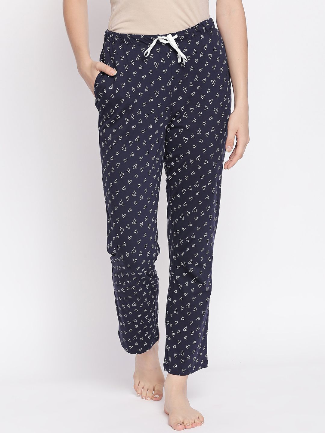 Dreamz by Pantaloons Women Navy Blue Printed Lounge Pants Price in India
