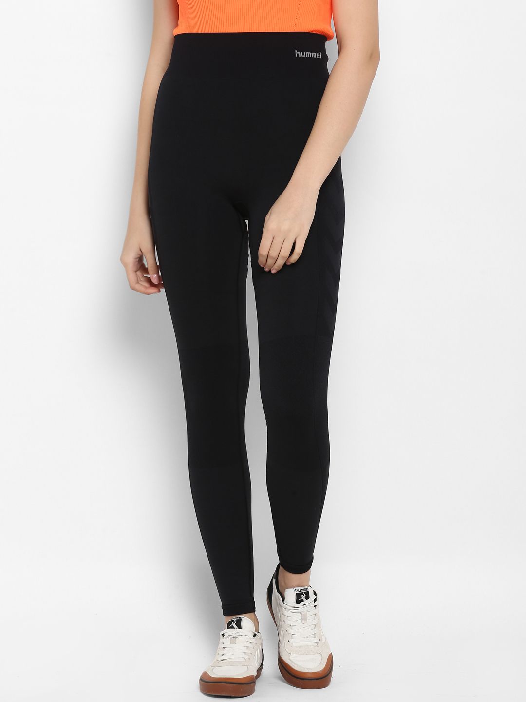 hummel Women Black Solid Tights Price in India