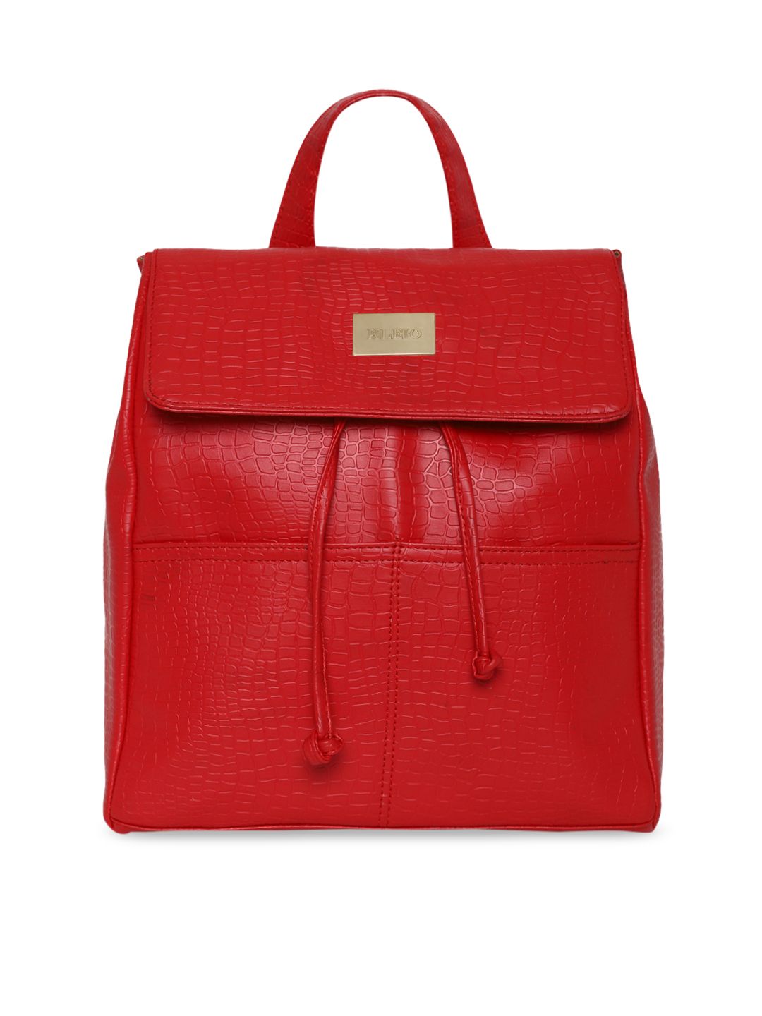 KLEIO Women Red Solid Backpack Price in India