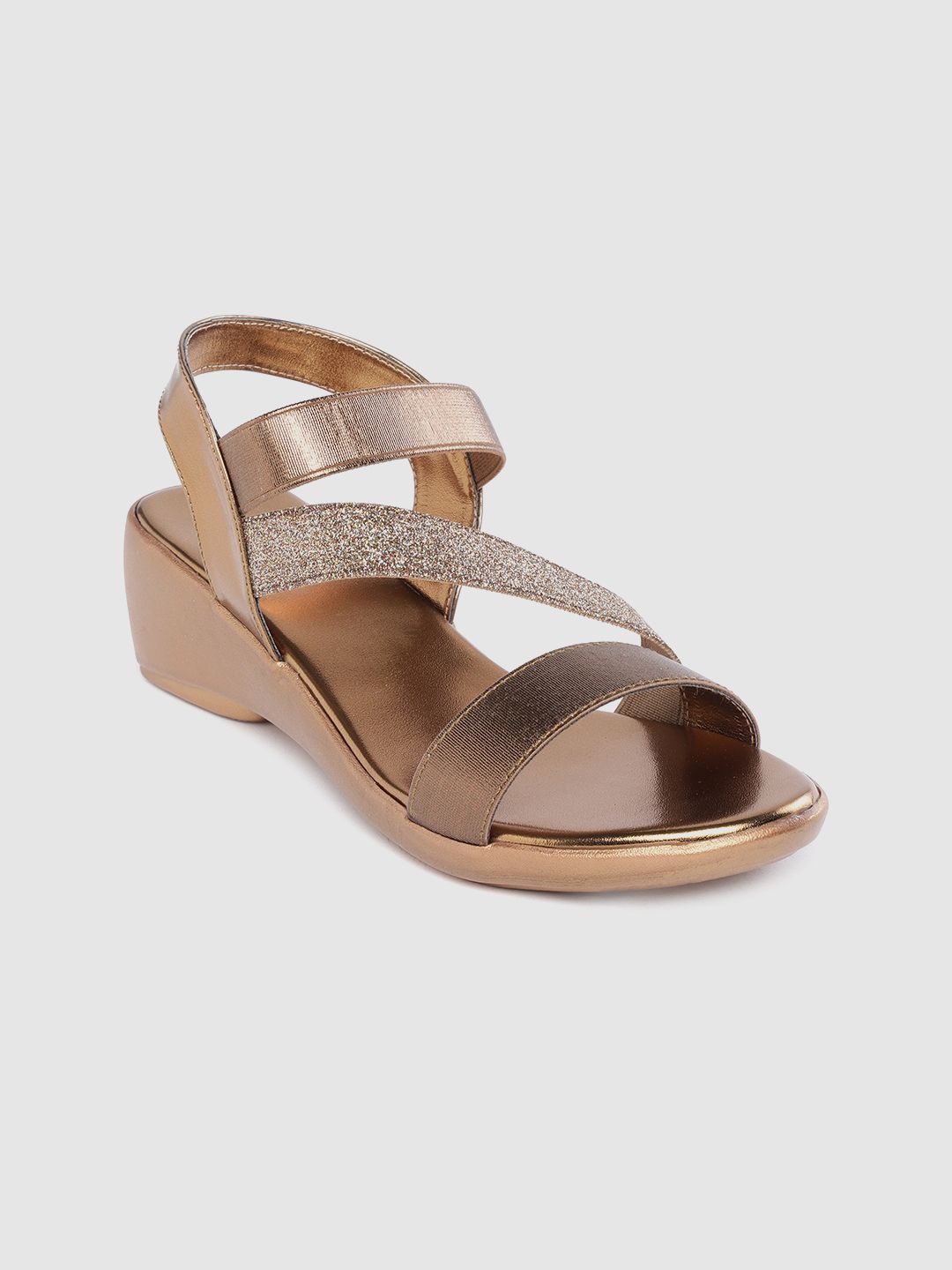 Shezone Women Bronze-Toned Solid Heels Price in India