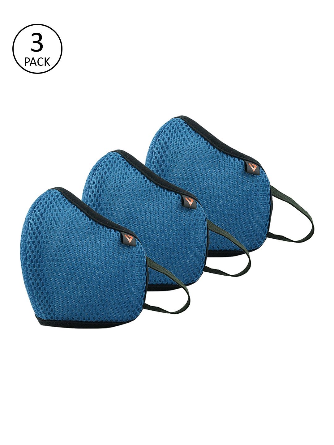 THe VerTicaL Unisex Pack of 3 Pcs Blue Reusable 5-Ply Protective Outdoor Masks Price in India