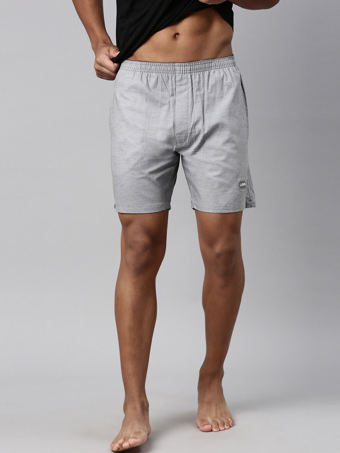 Levis Men Solid Cotton Woven Soft  Boxer Shorts with Side Pocket