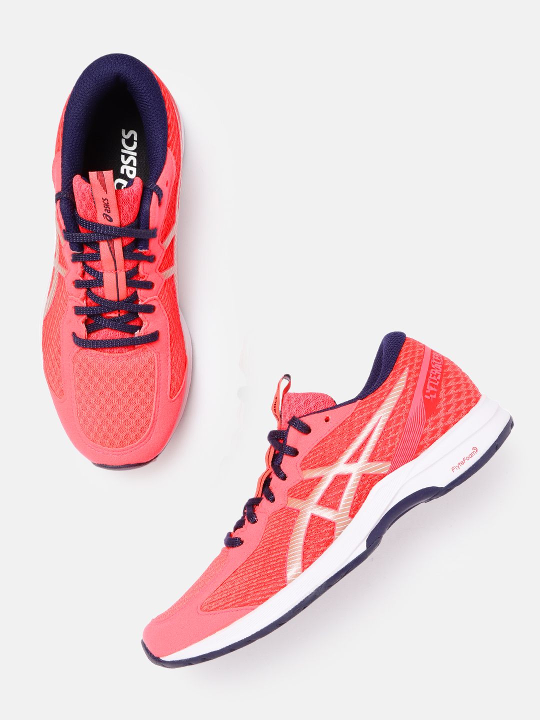 ASICS Women Coral Pink Woven Design Lyteracer 2 Running Shoes Price in India
