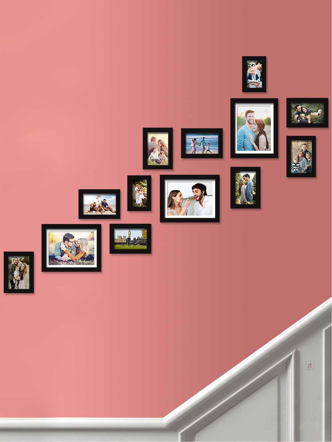 Art Street Set Of 13 Black Solid Individual Photo Frames Price in India