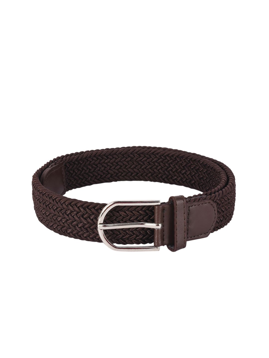 BuckleUp Unisex Brown Woven Design Belt Price in India