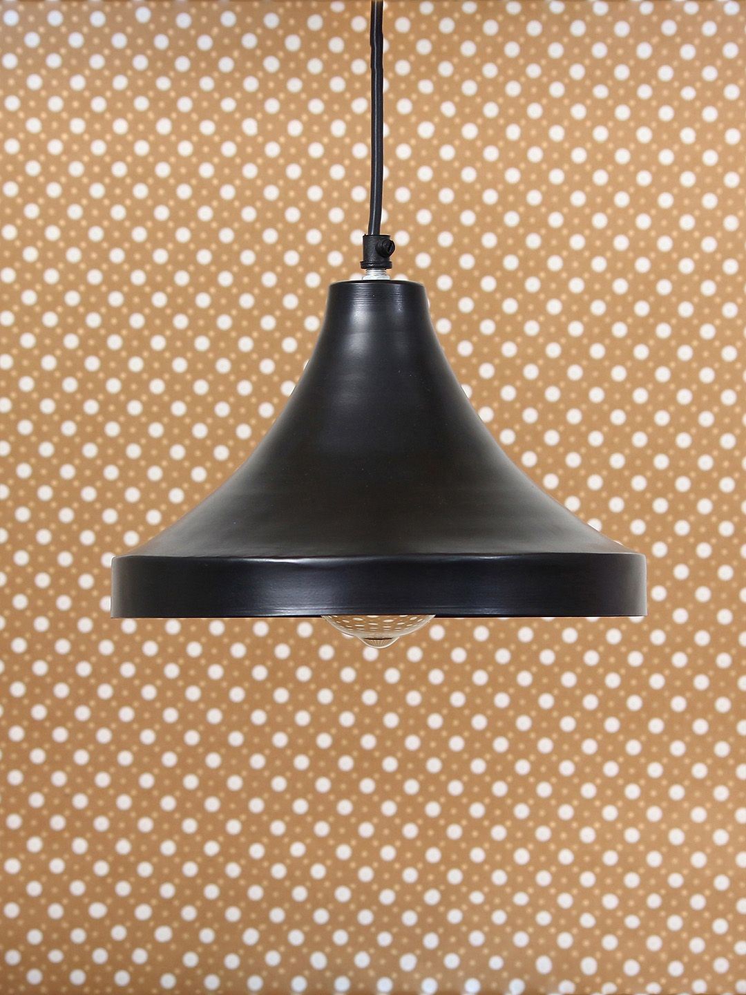eCraftIndia Black Solid Glossy Finish Hanging Light Price in India