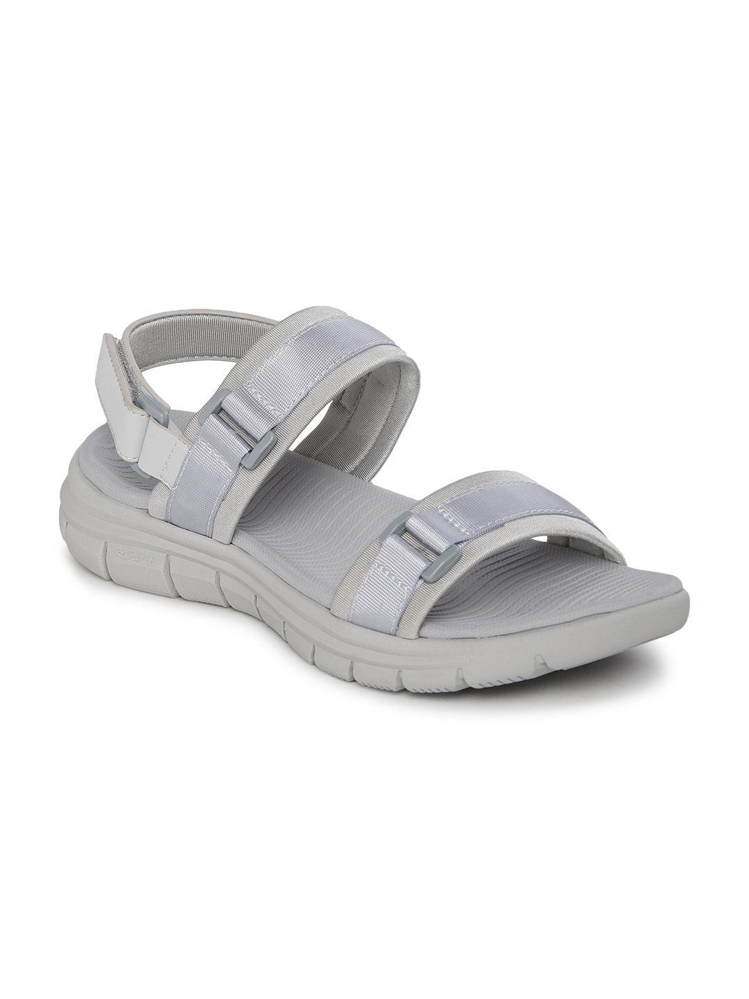 Red Tape Women Grey Solid Sports Sandals Price in India