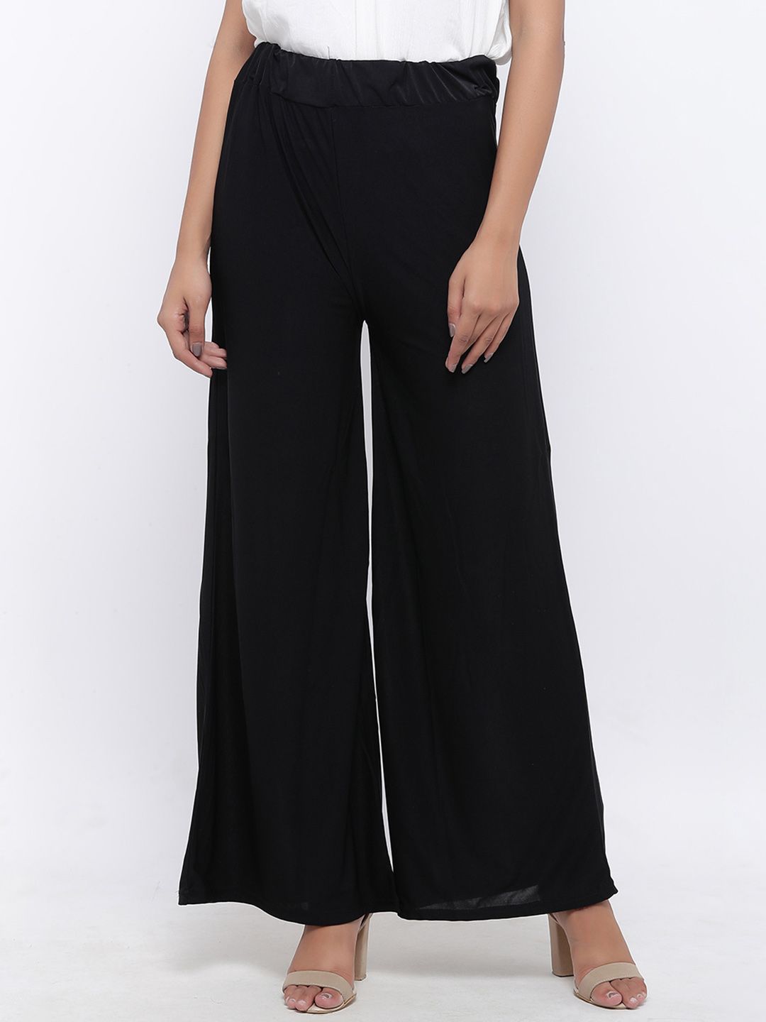 SOUNDARYA Polyester Solid Casual Palazzo
