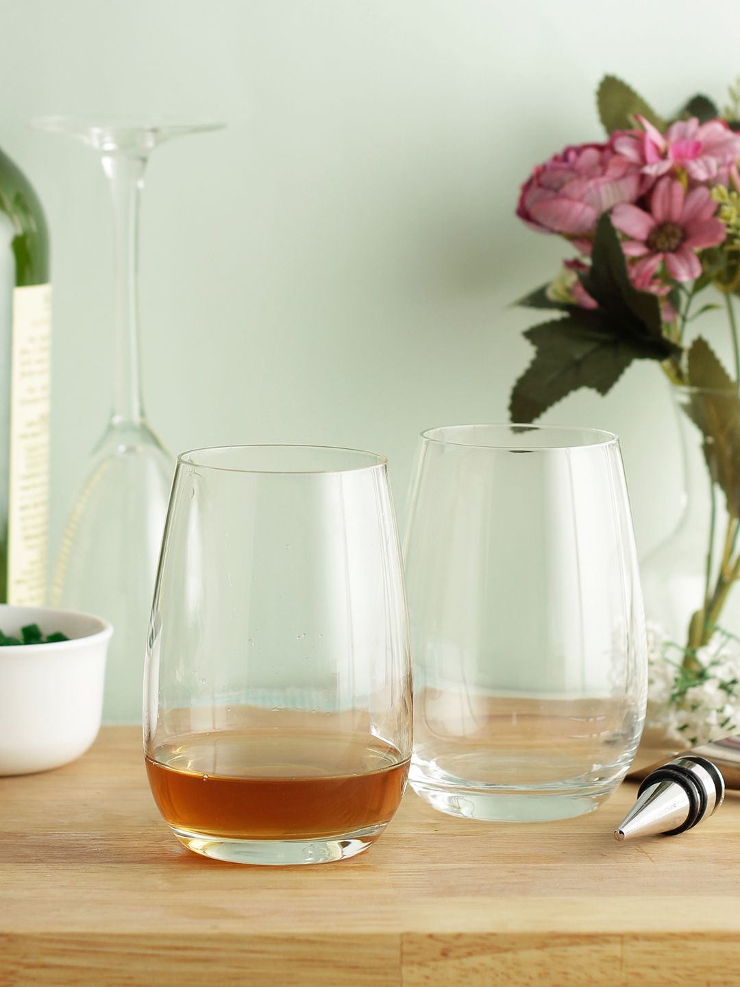 ARCOROC Set Of 6 Solid Stemless Wine Glasses Price in India