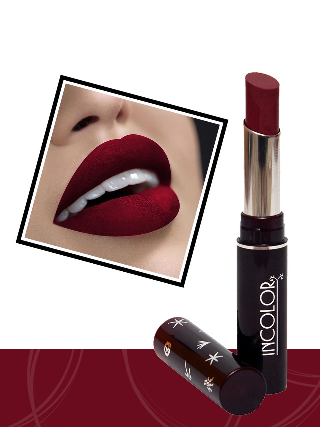 INCOLOR Long Lasting Lipstick - 826 Brown (2.3g) Price in India
