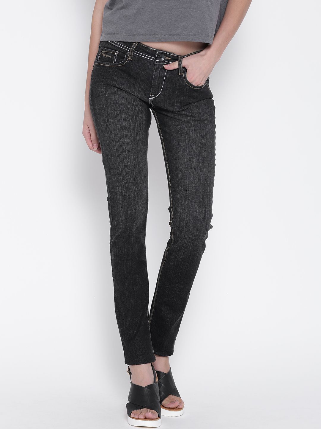 Pepe Jeans Grey Frisky Fit Jeans Price in India