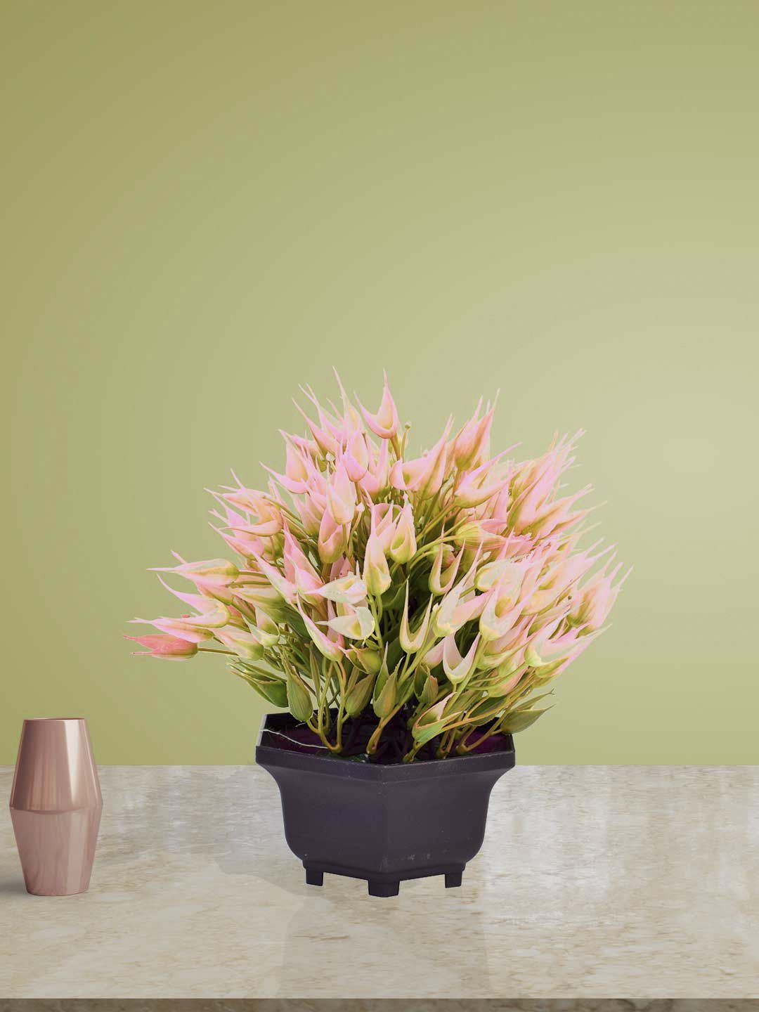 Art Street Pink And Green Artificial Plant With Pot Price in India