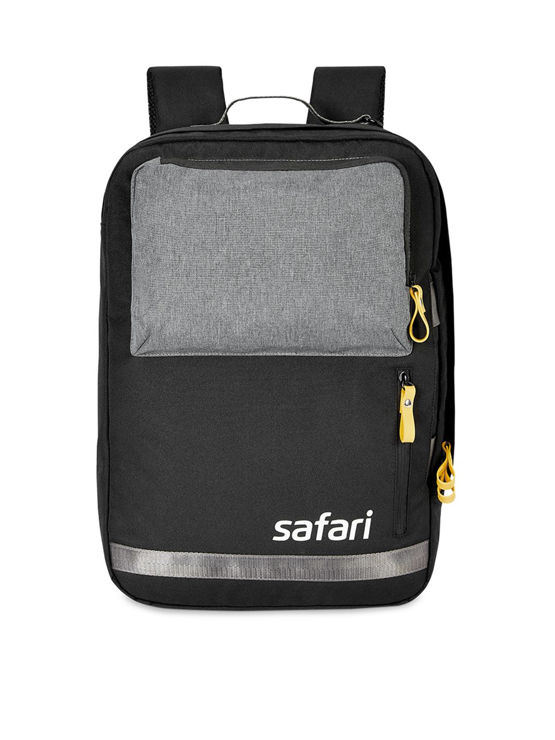 Safari Unisex Black and Grey Brand Logo Backpack Cum Satchel Price in India