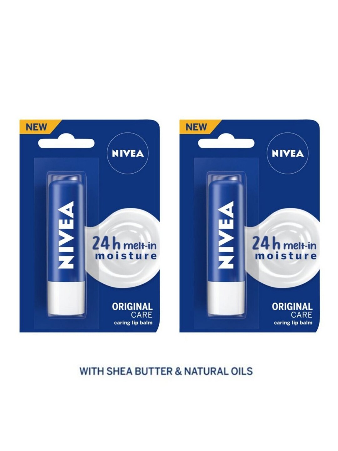Nivea Set of 2 24 Hr Melt-In Moisture Original Care Lip Balm Price in India