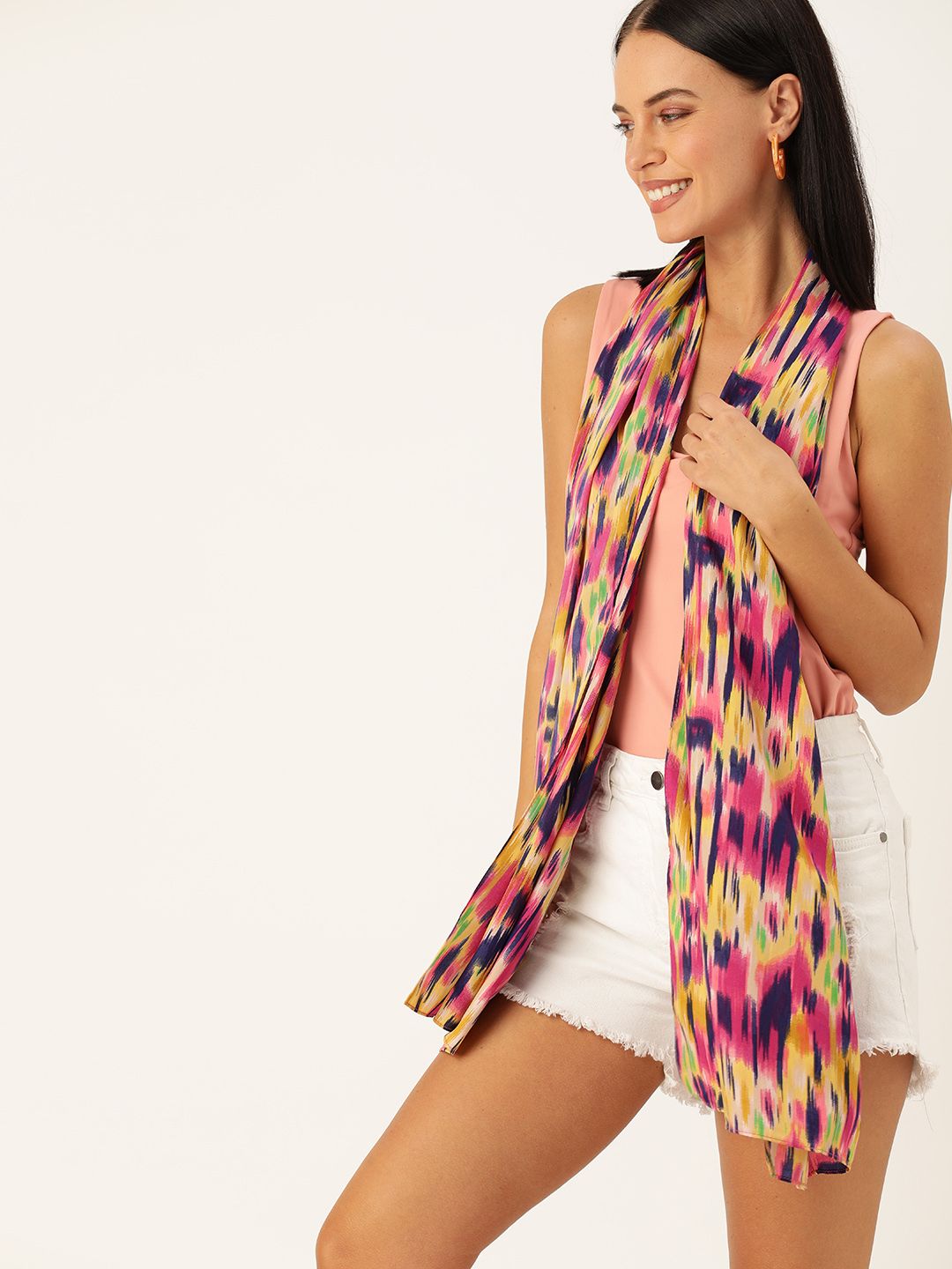DressBerry Women Multicoloured Printed Scarf Price in India